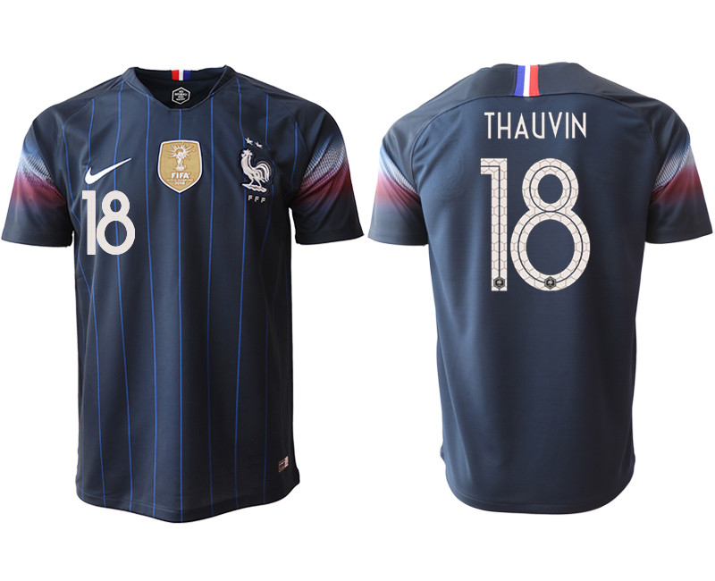 2018 19 France 18 THAUVIN Home Thailand Soccer Jersey