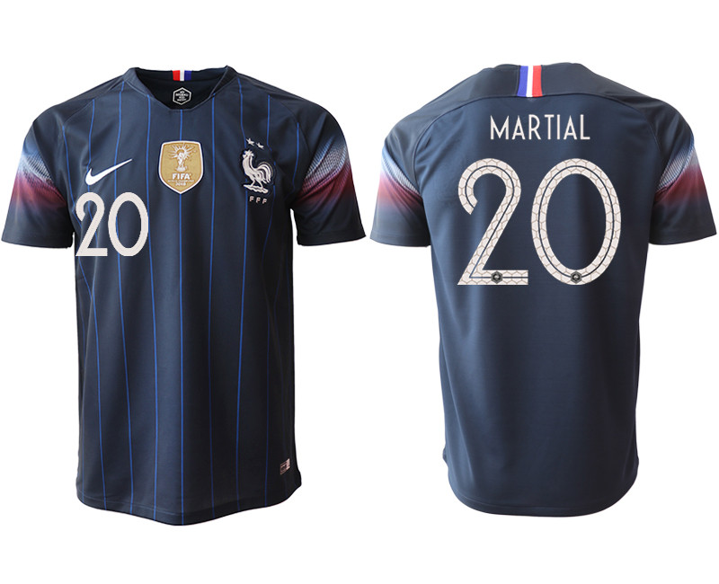 2018 19 France 20 MARTIAL Home Thailand Soccer Jersey