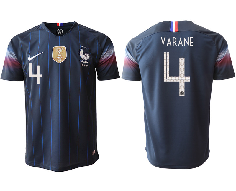 2018 19 France 4 VARANE Home Thailand Soccer Jersey