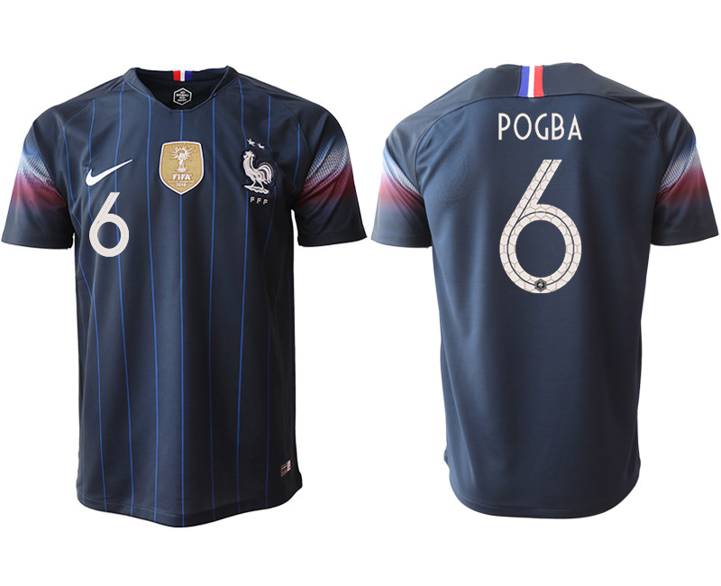 2018 19 France 6 POGBA Home Thailand Soccer Jersey