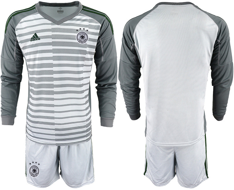 2018 19 Germany Gray Long Sleeve Goalkeeper Soccer Jersey