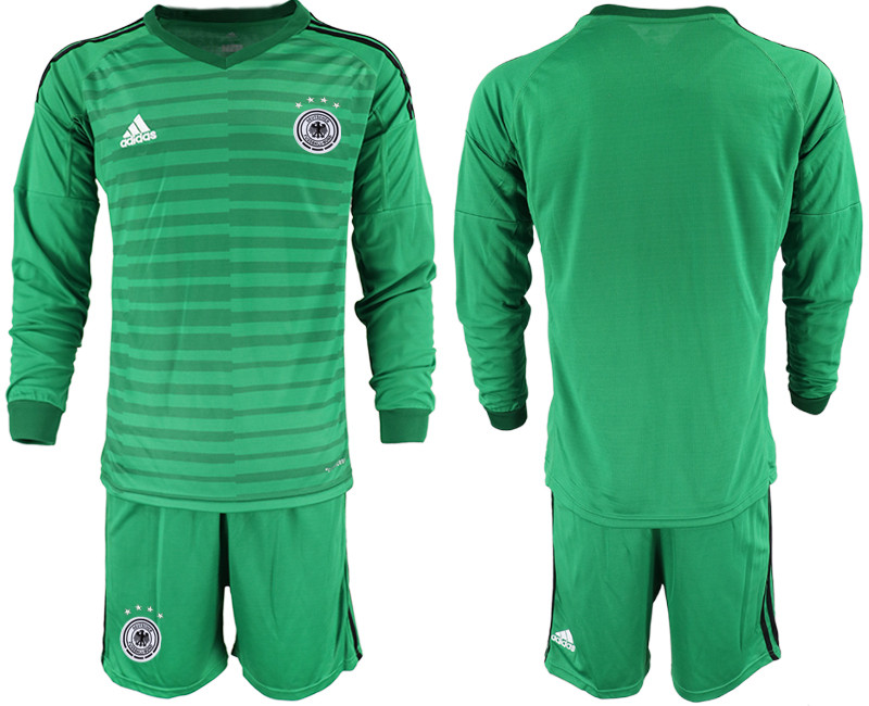 2018 19 Germany Green Long Sleeve Goalkeeper Soccer Jersey