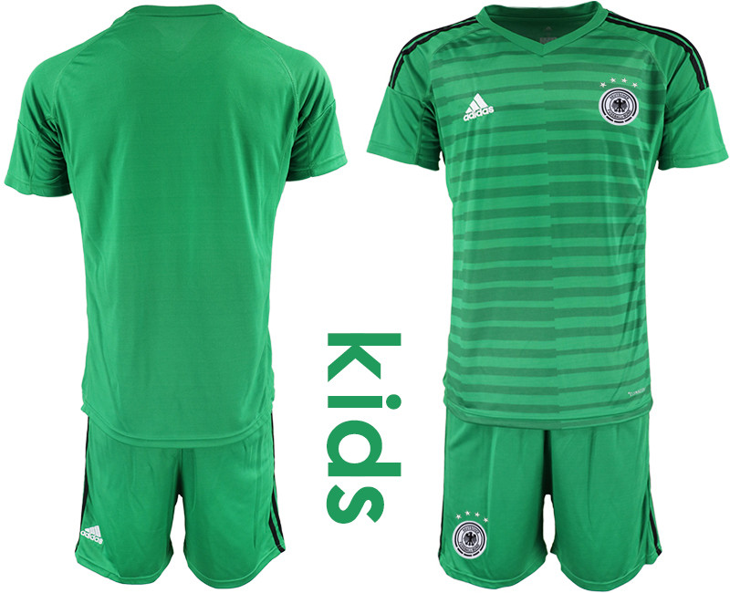 2018 19 Germany Green Youth Goalkeeper Soccer Jersey