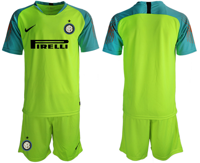2018 19 Inter Milan Fluorescent Green Goalkeeper Soccer Jersey