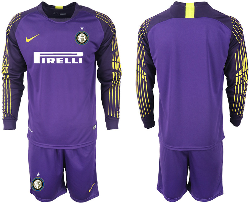 2018 19 Inter Milan Purple Long Sleeve Soccer Jersey