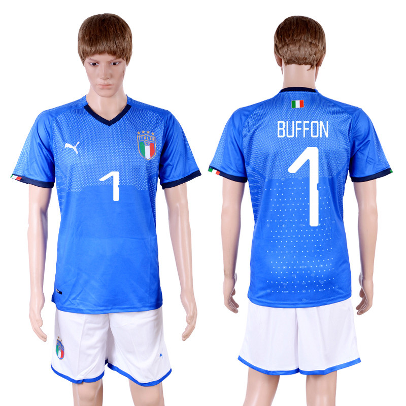 2018 19 Italy 1 BUFFON  Home Soccer Jersey