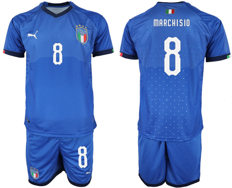 2018 19 Italy 8 MARCHISIO Home Soccer Jersey