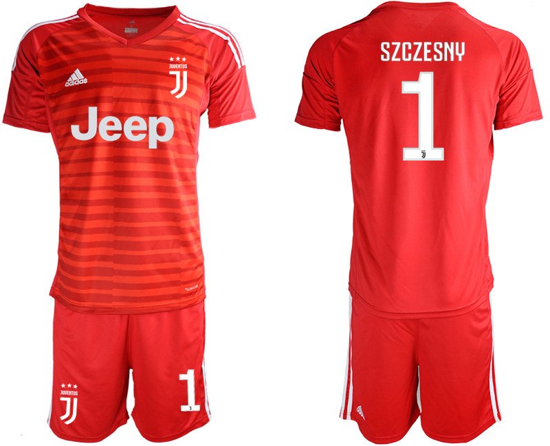 2018 19 Juventus 1 SZCZESNY Red Goalkeeper Soccer Jersey
