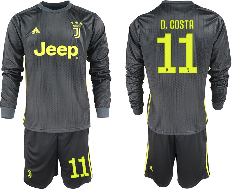 2018 19 Juventus 11 D. COSTA Third Away Long Sleeve Soccer Jersey