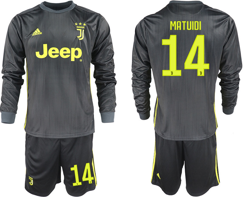 2018 19 Juventus 14 MATUIDI Third Away Long Sleeve Soccer Jersey