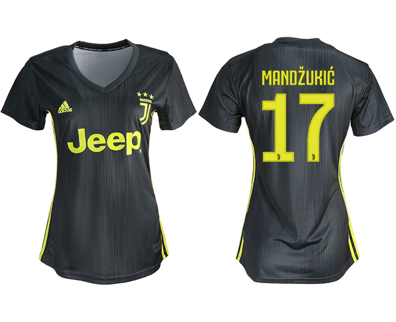 2018 19 Juventus 17 MANDZUKIC Third Away Soccer Jersey