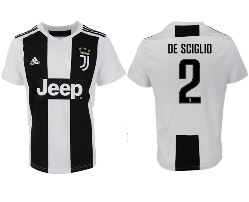 2018 19 Juventus 2 DE SCIGLIO Home Thailand Soccer Jersey