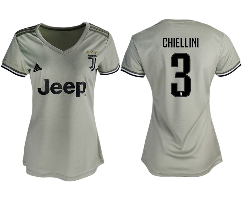 2018 19 Juventus 3 CHIELLINI Away Soccer Jersey