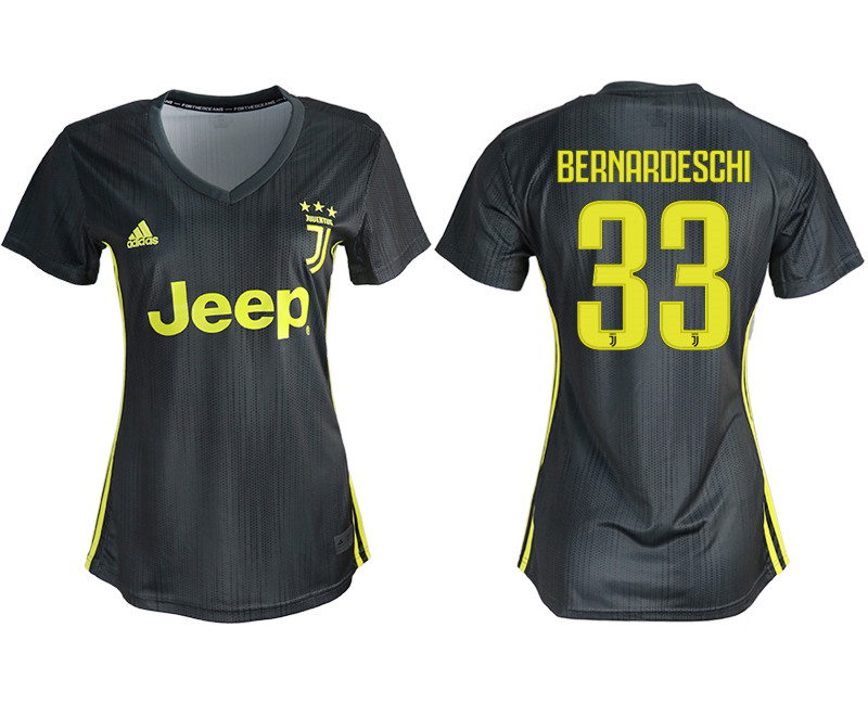 2018 19 Juventus 33 BERNARDESCHI Third Away Soccer Jersey