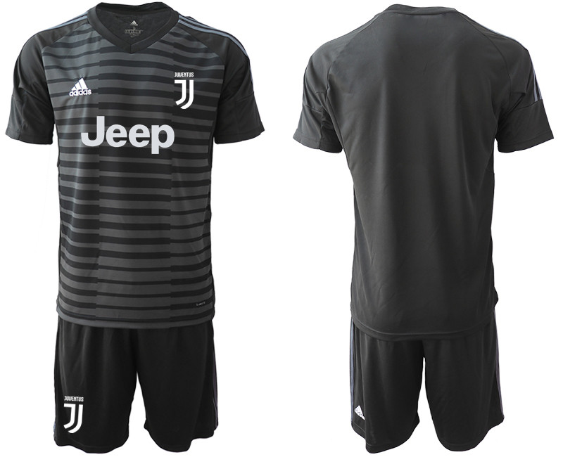 2018 19 Juventus Black Goalkeeper Soccer Jersey