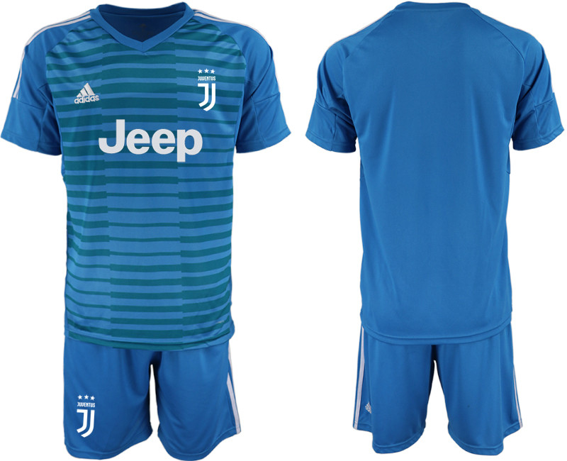 2018 19 Juventus Blue Goalkeeper Soccer Jersey