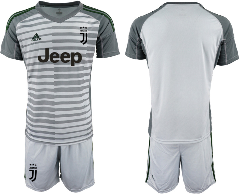 2018 19 Juventus Gray Goalkeeper Soccer Jersey