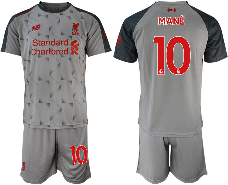 2018 19 Liverpool 10 MANE Third Away Soccer Jersey