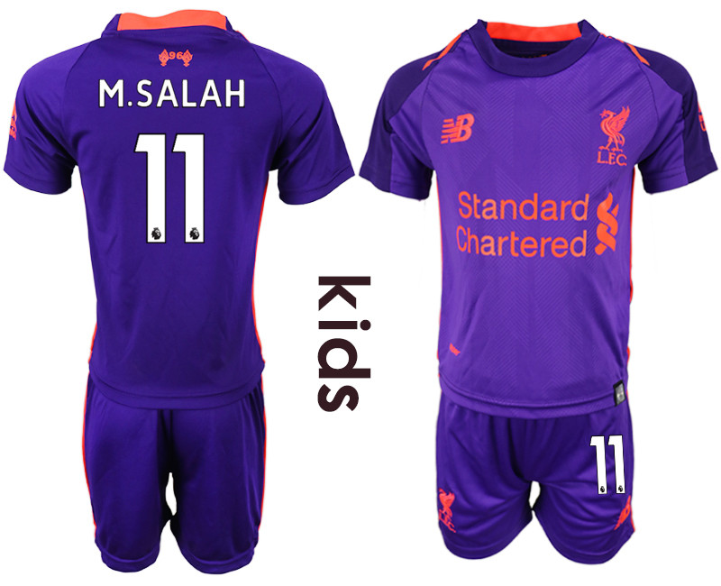 2018 19 Liverpool 11 M.SALAH Away Youth Soccer Jersey