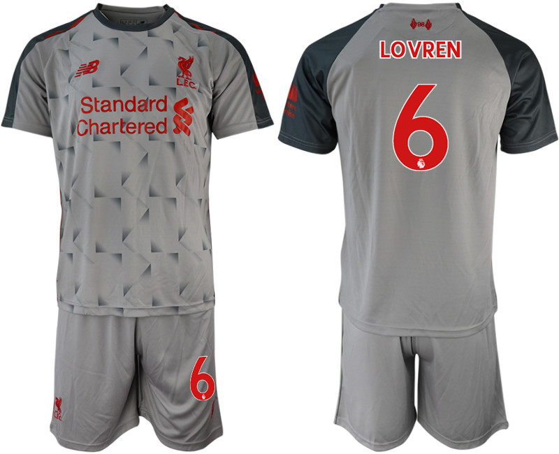 2018 19 Liverpool 6 LOVREN Third Away Soccer Jersey