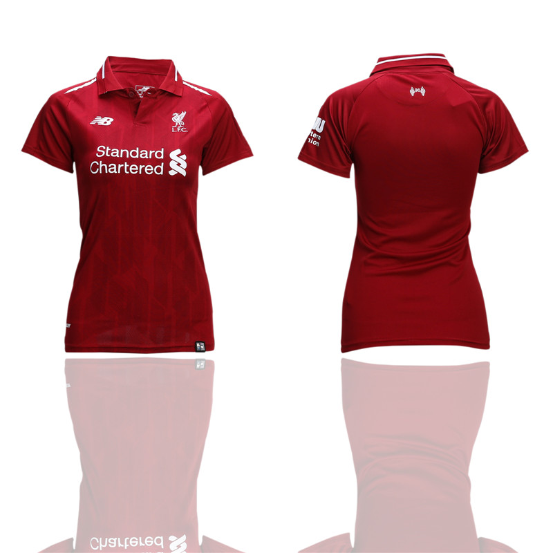 2018 19 Liverpool Home Women Soccer Jersey