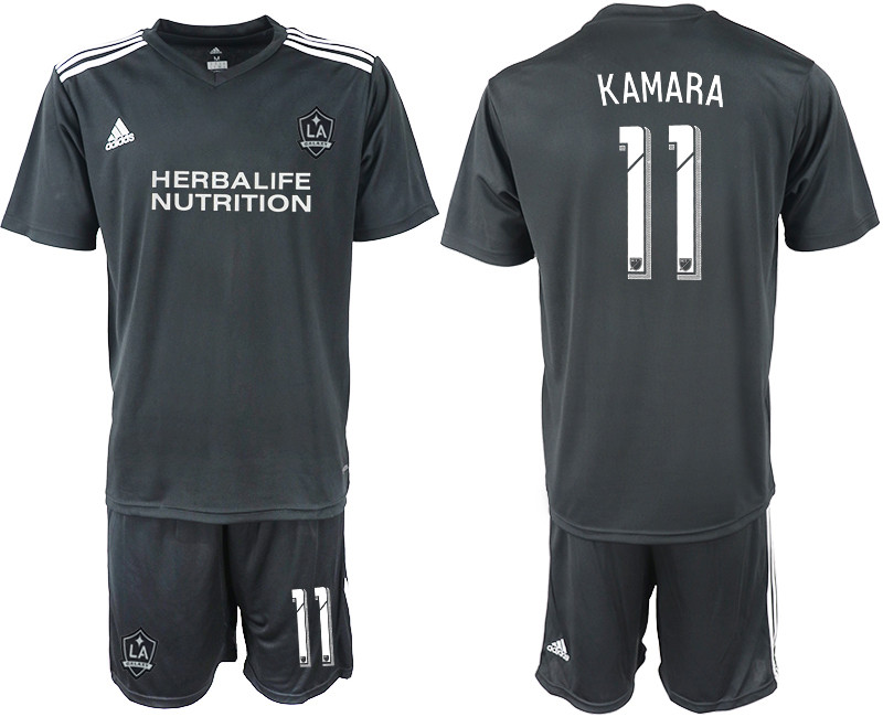 2018 19 Los Angeles Galaxy 11 KAMARA Black Training Soccer Jersey