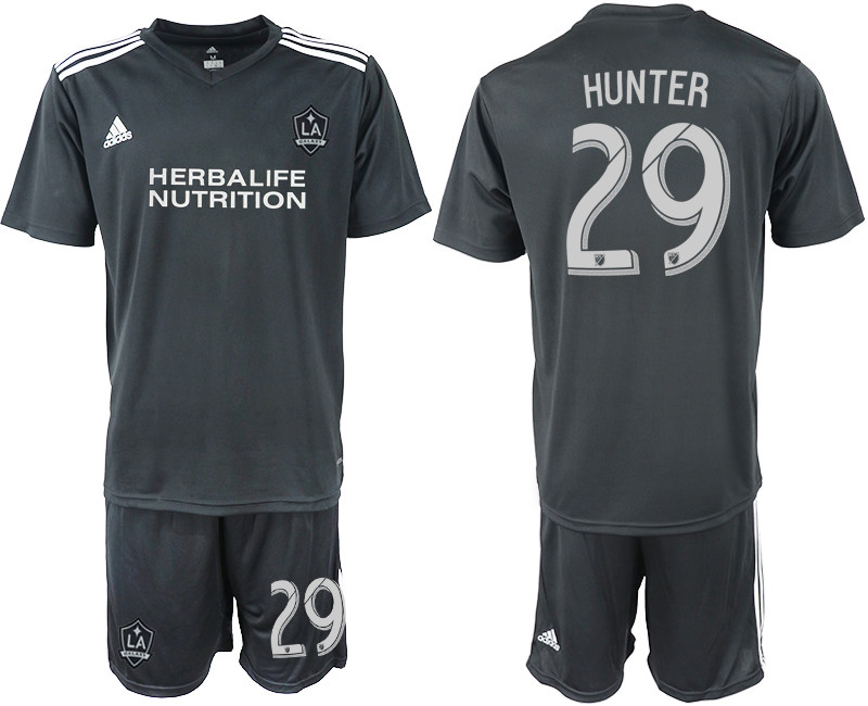 2018 19 Los Angeles Galaxy 29 HUNTER Black Training Soccer Jersey