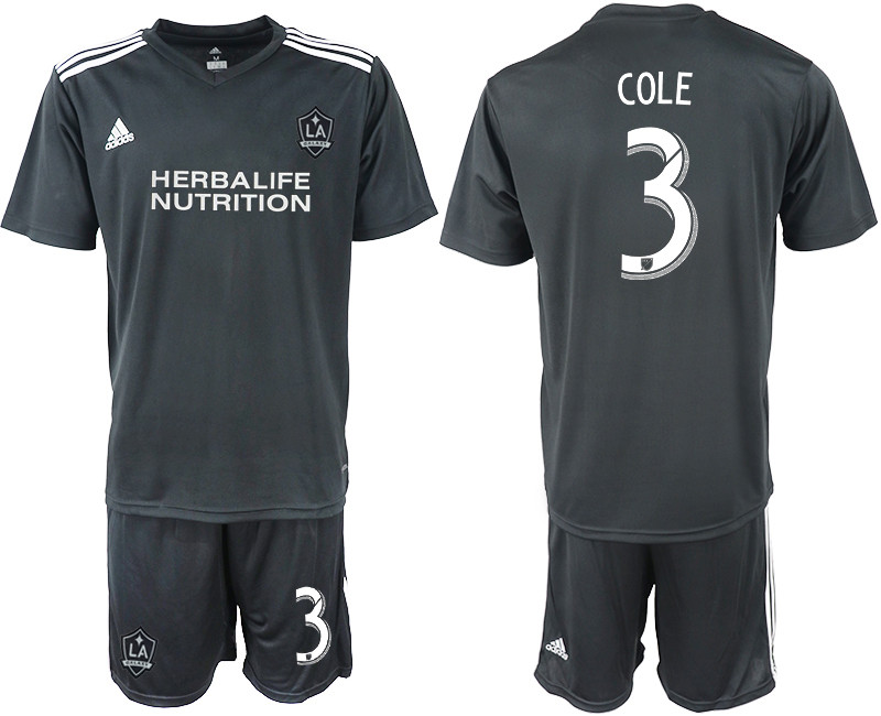 2018 19 Los Angeles Galaxy 3 COLE Black Training Soccer Jersey