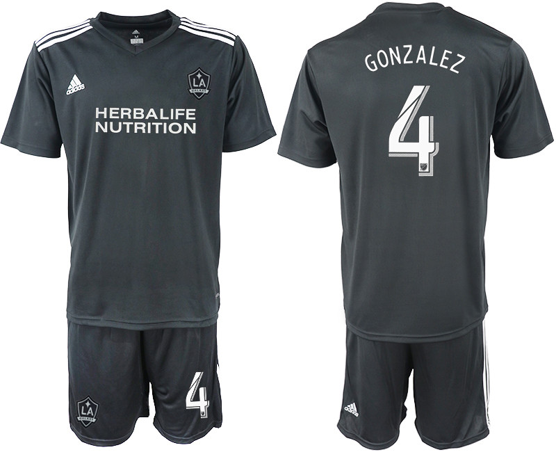 2018 19 Los Angeles Galaxy 4 GONZALEZ Black Training Soccer Jersey