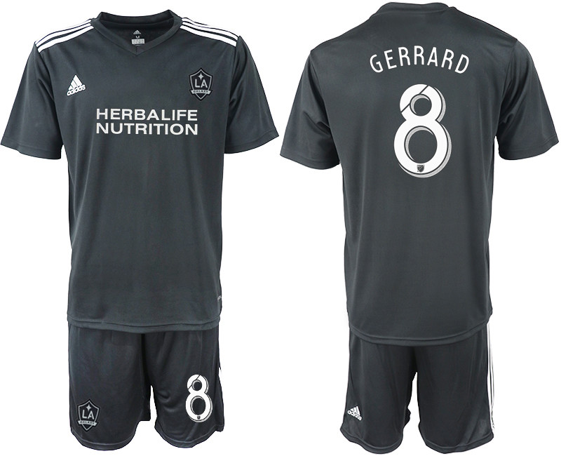 2018 19 Los Angeles Galaxy 8 GERRARD Black Training Soccer Jersey