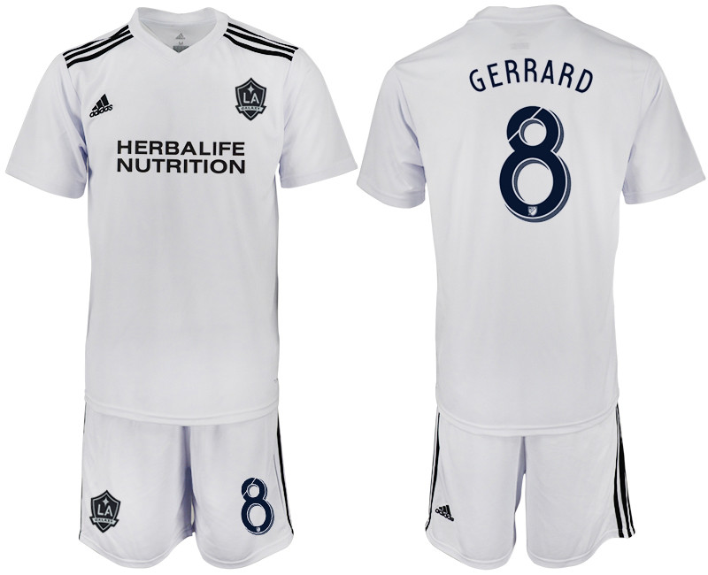 2018 19 Los Angeles Galaxy 8 GERRARD White Training Soccer Jersey