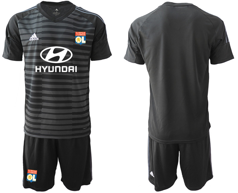 2018 19 Lyon Black Goalkeeper Soccer Jersey