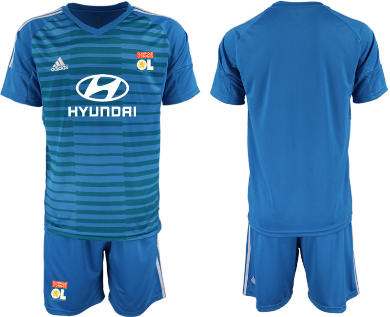 2018 19 Lyon Blue Goalkeeper Soccer Jersey