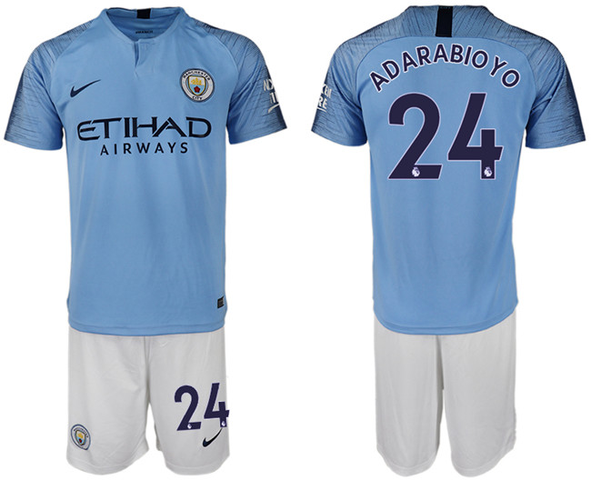 2018 19 Manchester City 24 ADARABIOYO Home Soccer Jersey