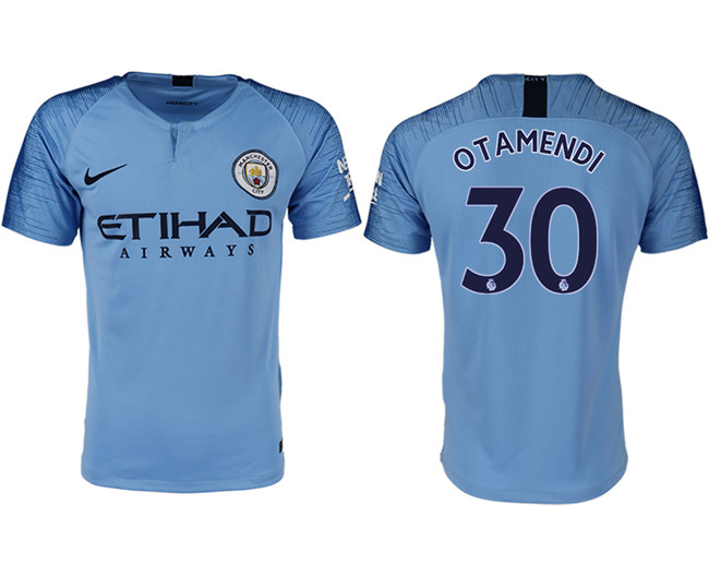 2018 19 Manchester City 30 OTAMENDI Home Thailand Soccer Jersey