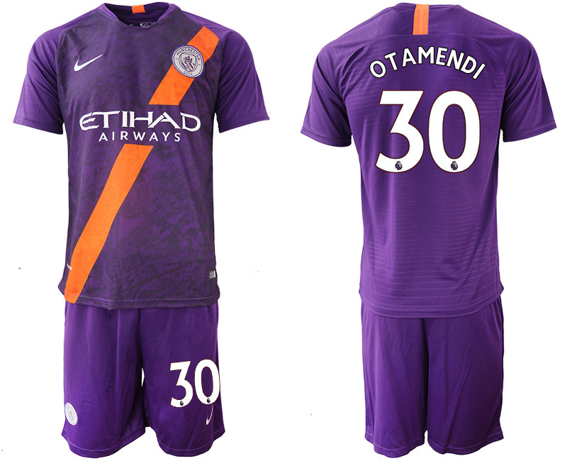 2018 19 Manchester City 30 OTAMENDI Third Away Soccer Jersey