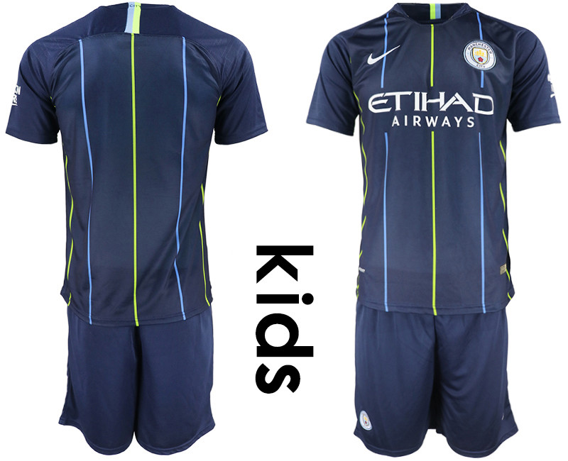 2018 19 Manchester City Away Youth Soccer Jersey