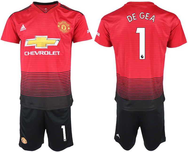 2018 19 Manchester United 1 DE GEA Home Soccer Jersey