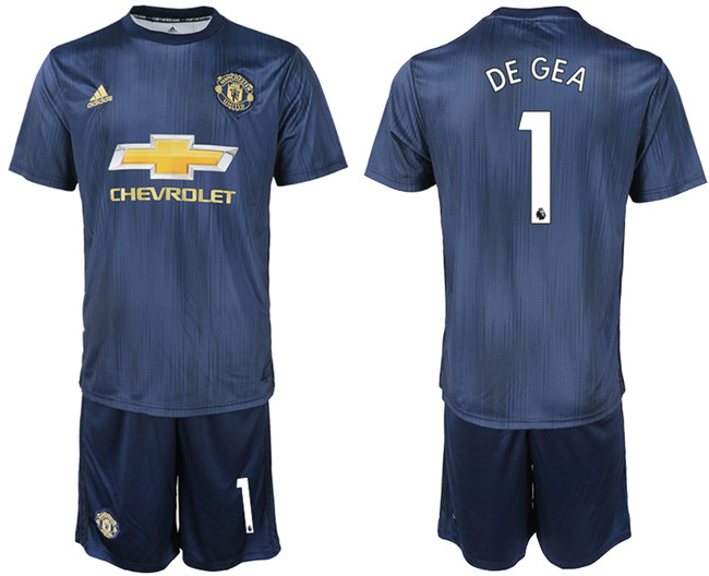 2018 19 Manchester United 1 DE GEA Third Away Soccer Jersey