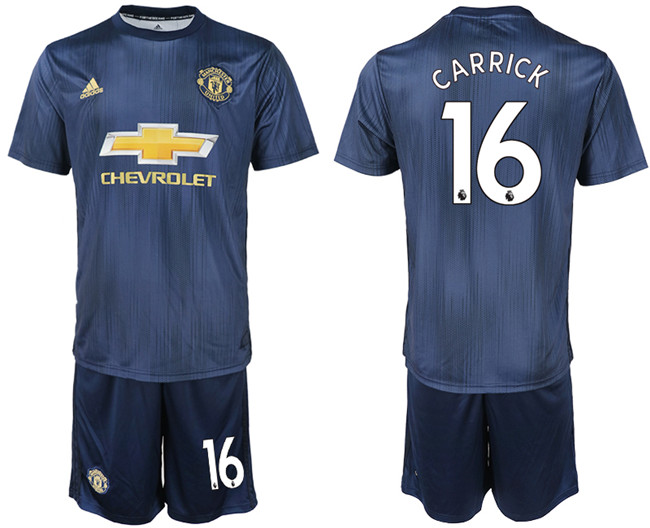 2018 19 Manchester United 16 CARRICK Third Away Soccer Jersey