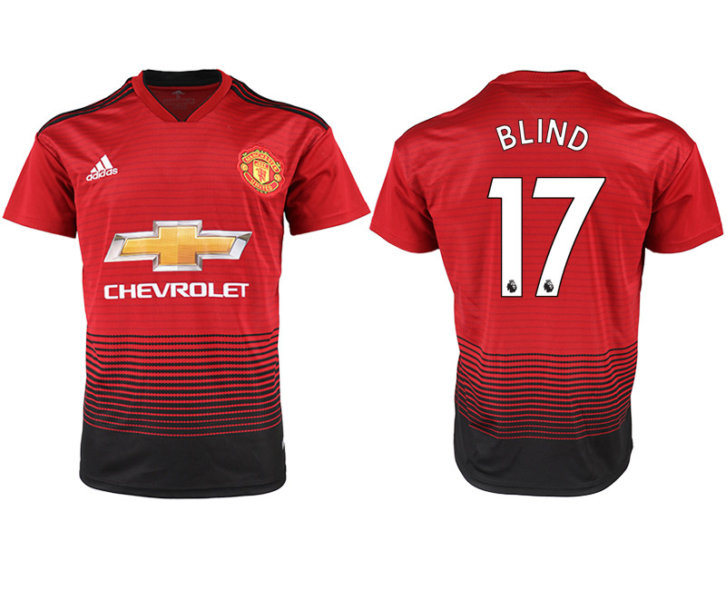 2018 19 Manchester United 17 BLIND Home Thailand Soccer Jersey