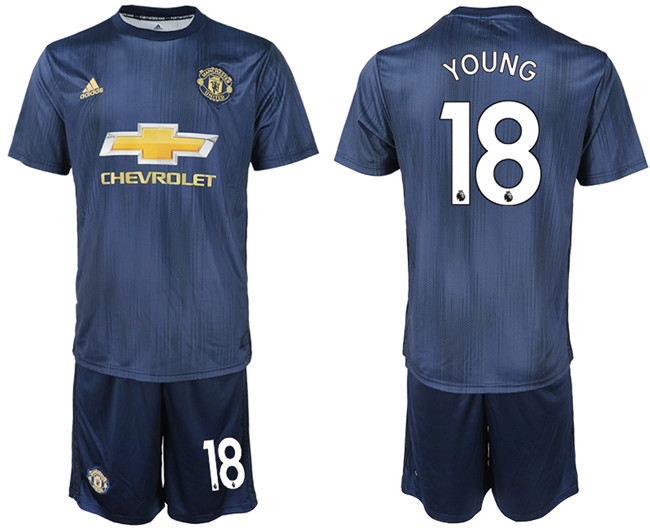 2018 19 Manchester United 18 YOUNG Third Away Soccer Jersey