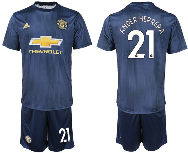 2018 19 Manchester United 21 ANDRE HERRERA Third Away Soccer Jersey