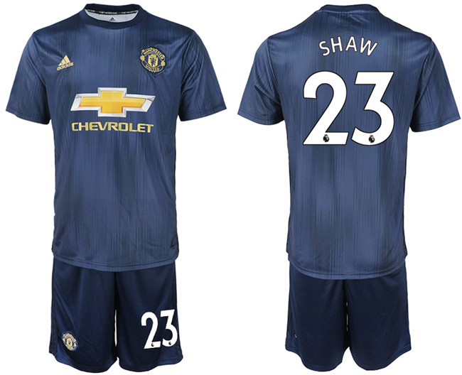 2018 19 Manchester United 23 SHAW Third Away Soccer Jersey