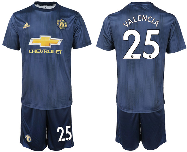 2018 19 Manchester United 25 VALENCIA Third Away Soccer Jersey