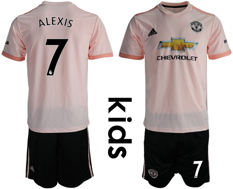 2018 19 Manchester United 7 ALEXIS Away Youth Soccer Jersey