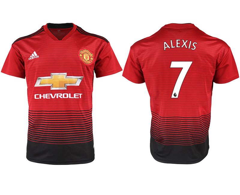 2018 19 Manchester United 7 ALEXIS Home Thailand Soccer Jersey