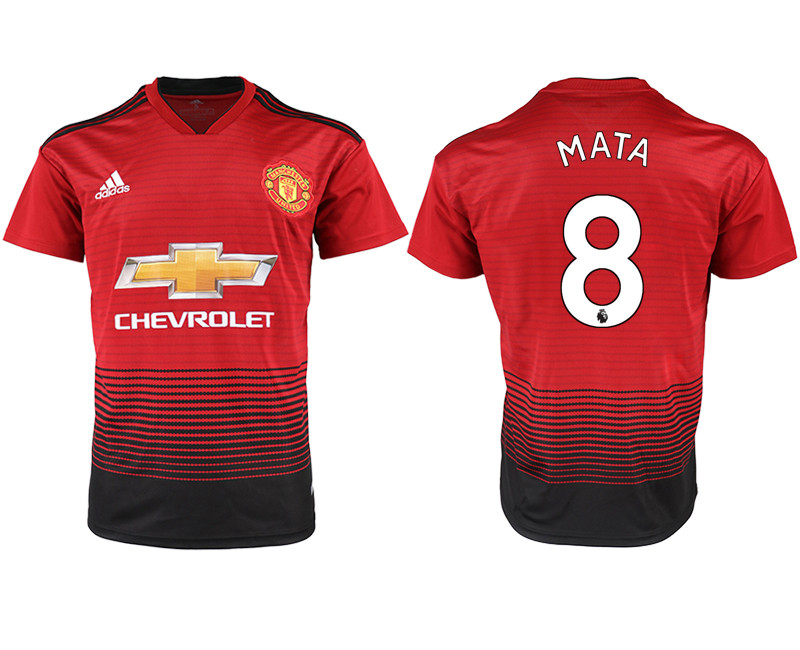 2018 19 Manchester United 8 MATA Home Thailand Soccer Jersey