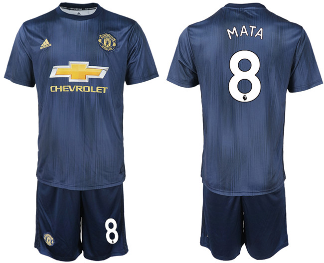 2018 19 Manchester United 8 MATA Third Away Soccer Jersey