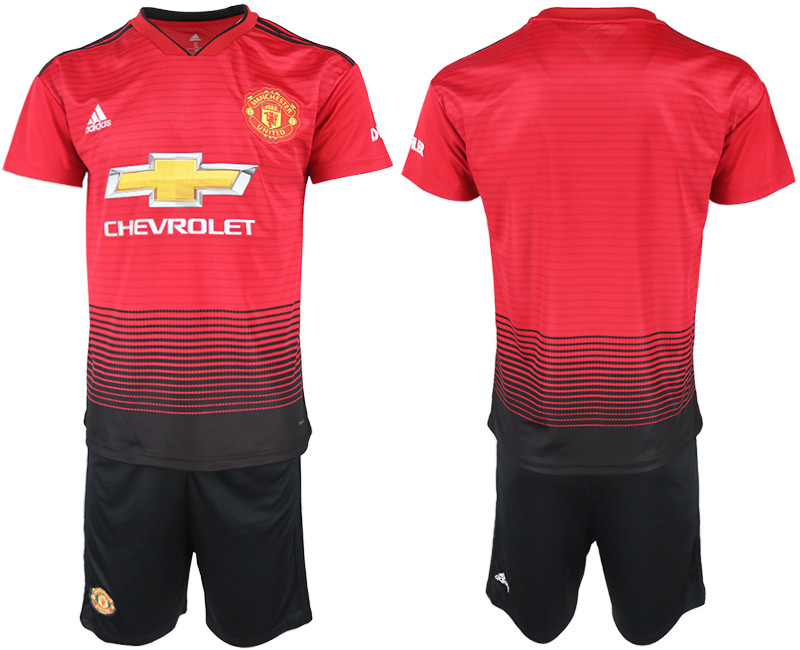 2018 19 Manchester United Home Soccer Jersey